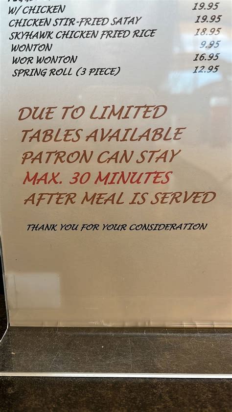Menu at Skyhawk Restaurant, Delta.